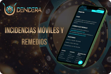 Incidencias móviles y remedios Dendera Casino